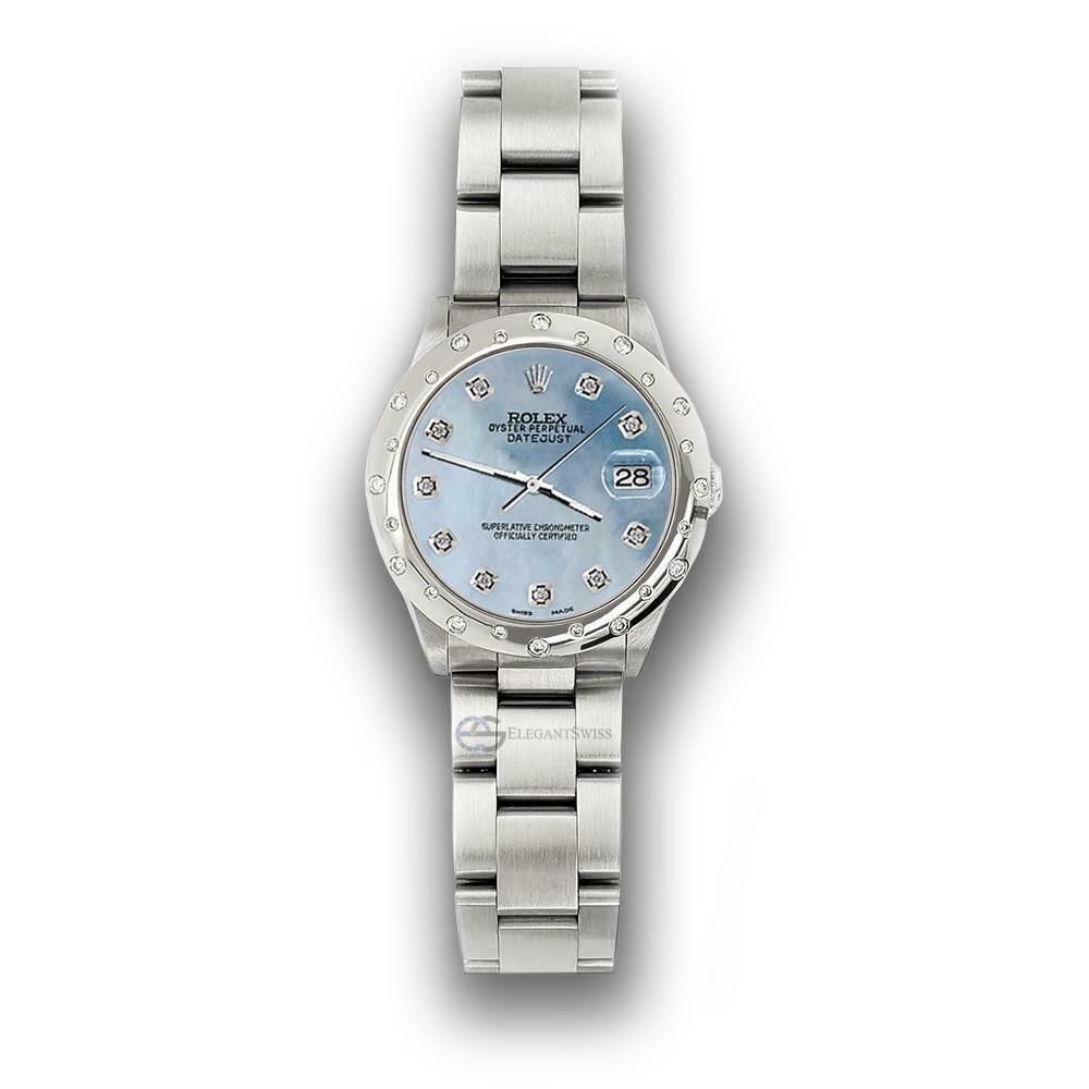 title:Rolex Datejust Midsize 31mm Domed 24 Diamonds Bezel/Sky Blue  TFJ-142508786;color:not applicable