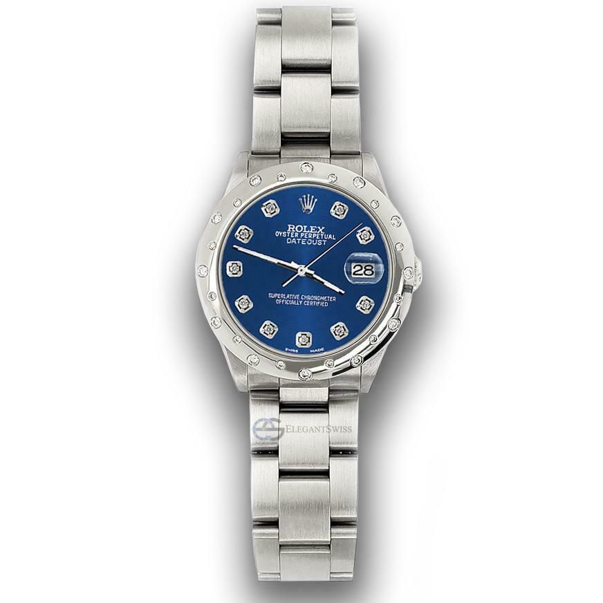 title:Rolex Datejust Midsize 31mm Domed 24 Diamonds Bezel/Cobalt Blue Dial Watch 78240 TFJ-142508782;color:not applicable