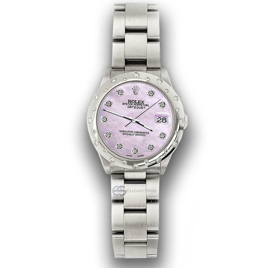 title:Rolex Datejust Midsize 31mm Domed 24 Diamonds Bezel/Pink Pearl Dial Watch 78240 TFJ-142508778;color:not applicable