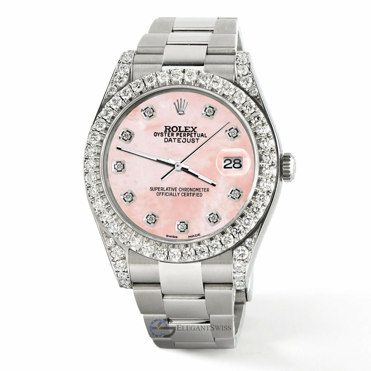 title:Rolex Datejust 41, Ref 126300, 4.4CT Diamond Bezel/Lugs/Royal Pink MOP Watch TFJ-142508777;color:not applicable