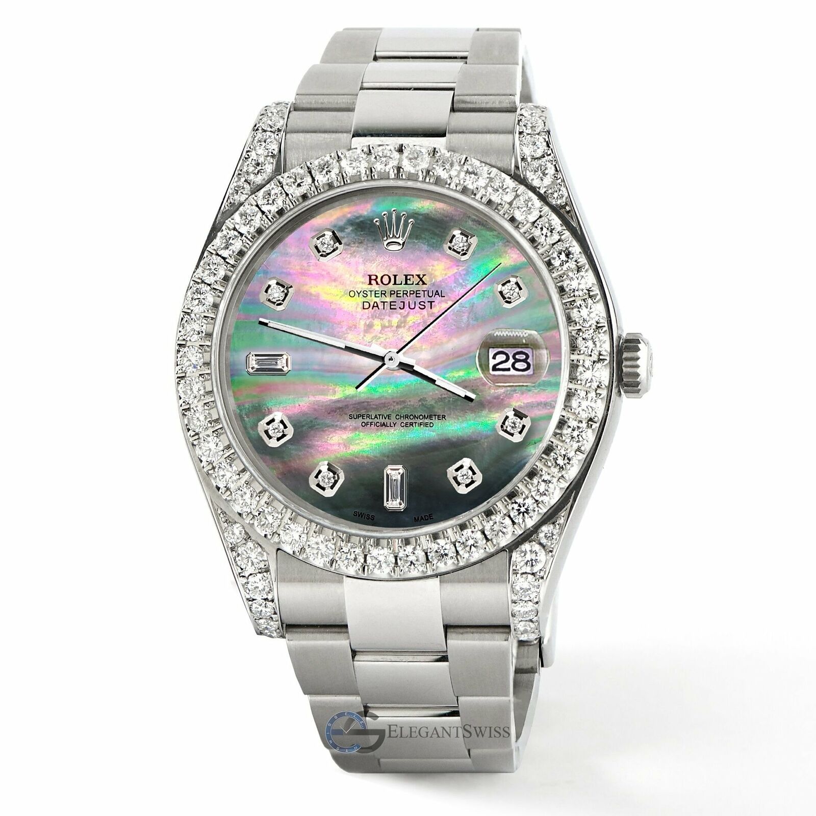 title:Rolex Datejust 41 126300 4.4CT Diamond Bezel/Lugs/Black MOP Dial TFJ-142508764;color:not applicable