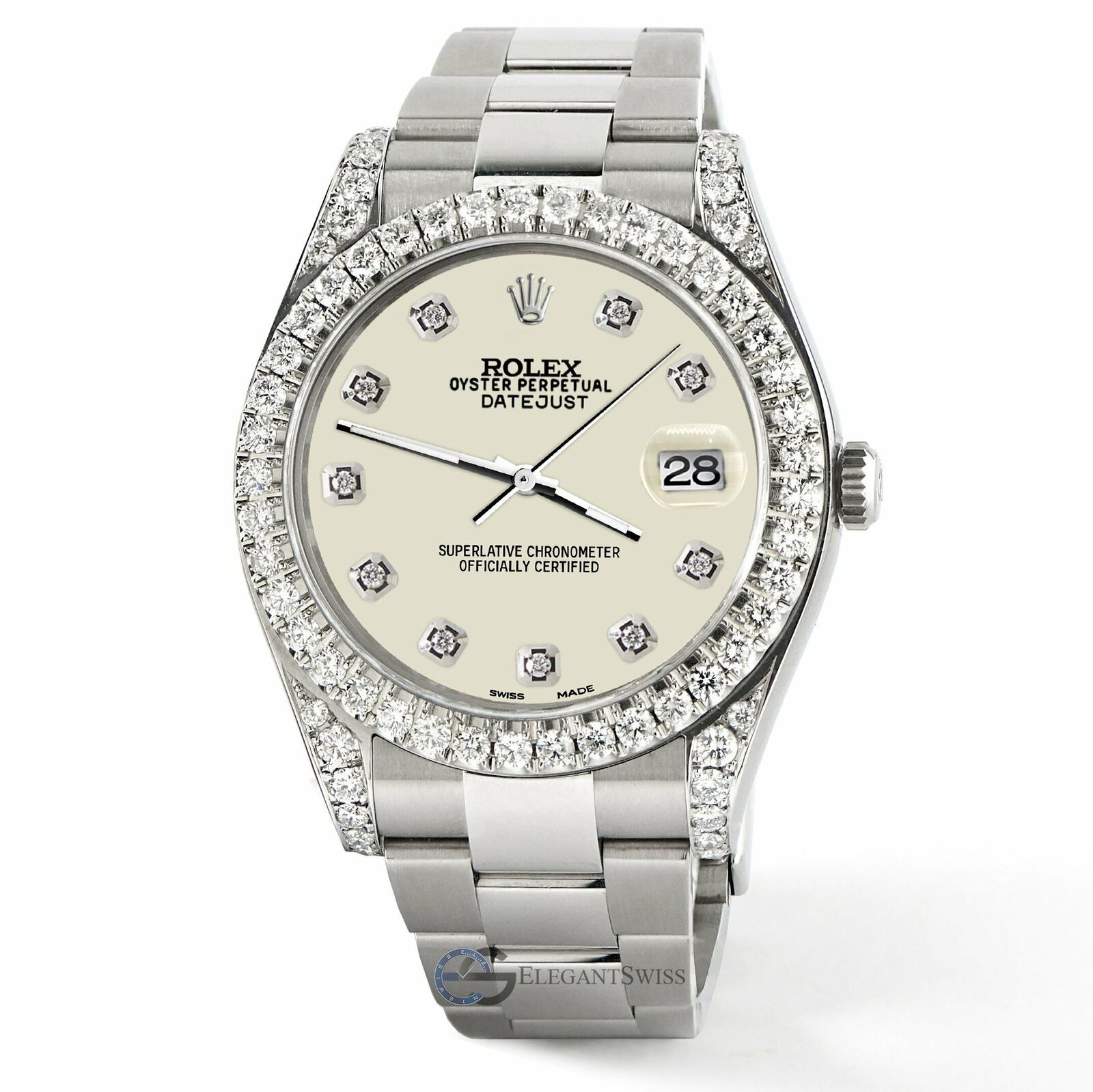 title:Rolex Datejust 41 126300 4.4CT Diamond Bezel/Lugs/Satin Linen Dial  TFJ-142508760;color:not applicable