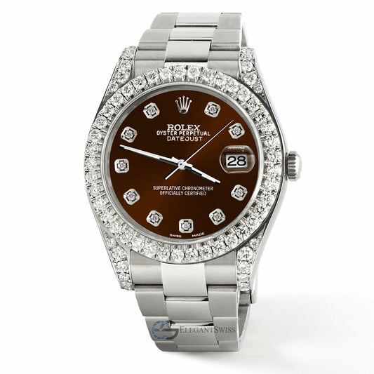 title:Rolex Datejust 41 126300 4.4CT Diamond Bezel/Lugs/Chocolate Dial,  TFJ-142508749;color:not applicable