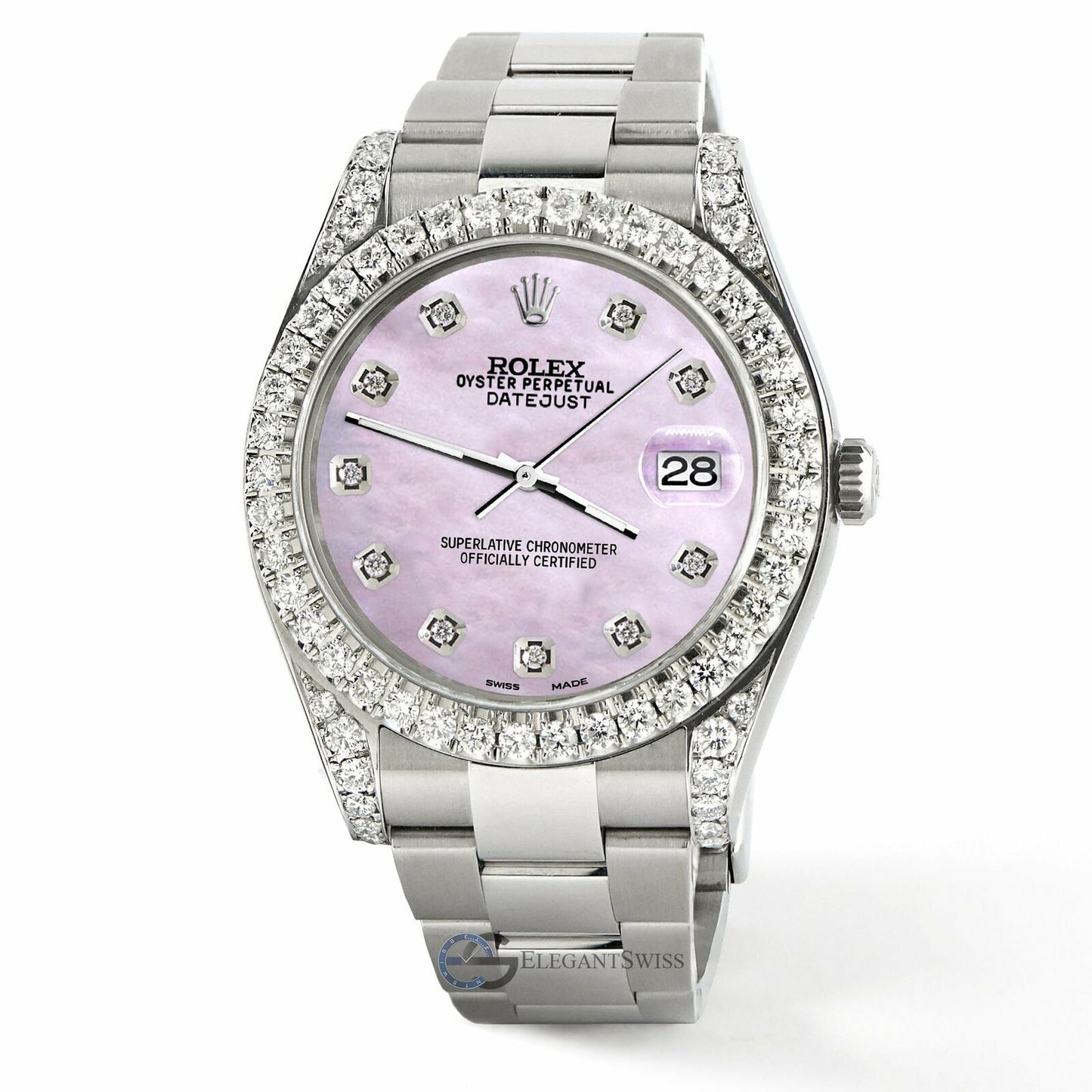 title:Rolex Datejust 41 126300 4.4CT Diamond Bezel/Lugs/Pink Pearl Dial,  TFJ-142508744;color:not applicable