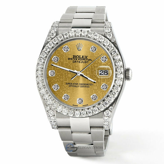 title:Rolex Datejust 41 126300 4.4CT Bezel/Lugs/Champaign Jubilee Dial,  TFJ-142508742;color:not applicable