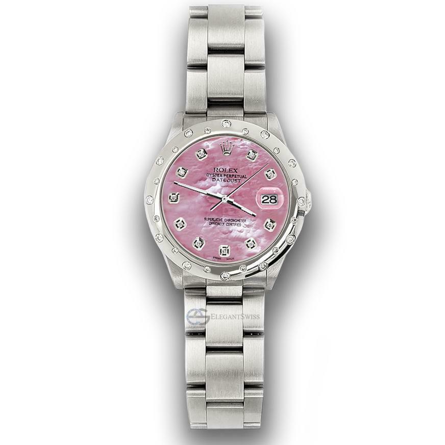 title:Rolex Datejust Midsize 31mm Domed 24 Diamonds Bezel/Pink MOP Dial Watch 78240 TFJ-142508736;color:not applicable