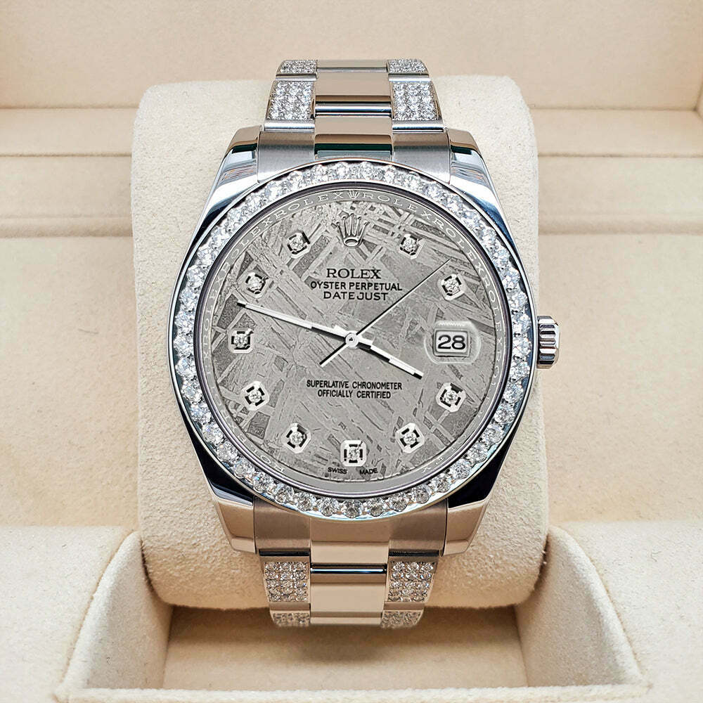 title:Rolex Datejust II 41mm 5ct Diamond Bezel/Bracelet/Meteorite Dial  TFJ-142508703;color:not applicable