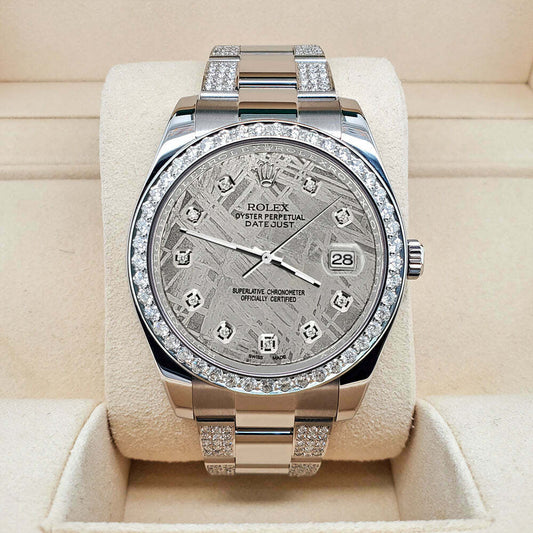 title:Rolex Datejust II 41mm 5ct Diamond Bezel/Bracelet/Meteorite Dial  TFJ-142508703;color:not applicable