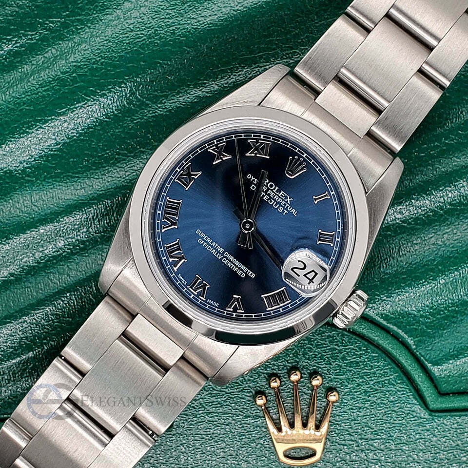 title:Rolex Datejust Midsize 68240 Blue Roman Dial 31mm Steel Watch  TFJ-142508687;color:not applicable