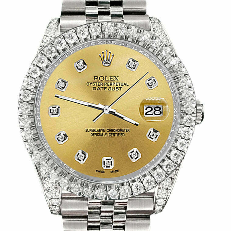 title:Rolex Datejust 41 4.4CT Diamond Bezel/Lugs/Champagne  TFJ-142508601;color:not applicable