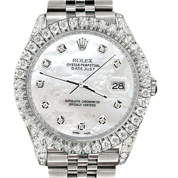 title:Rolex Datejust 41 4.4CT Diamond Bezel/Lugs/White MOP  TFJ-142508600;color:not applicable