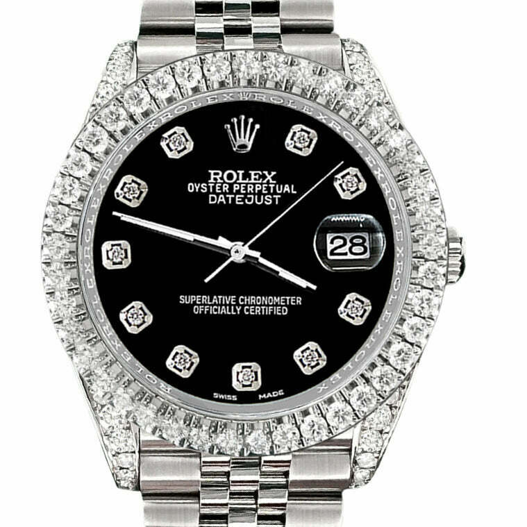 title:Rolex Datejust  Diamond Bezel/Lugs/Black Dial   TFJ-142508596;color:not applicable