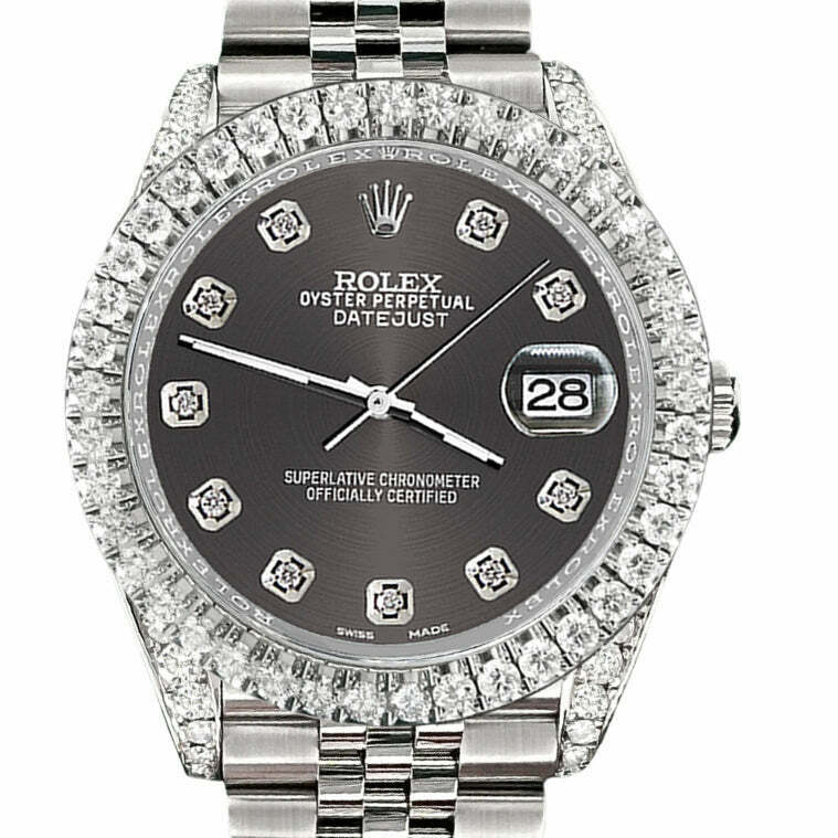 title:Rolex Datejust    Diamond Bezel/Lugs/Dark Rhodium   TFJ-142508593;color:not applicable