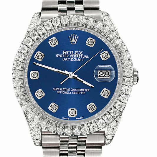 title:Rolex Datejust   Diamond Bezel/Lugs/Cobalt Blue   TFJ-142508590;color:not applicable