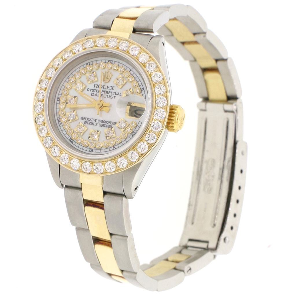 title:Rolex Datejust Ladies 2-Tone 26MM Oyster w/White MOP Diamond  TFJ-142508511;color:not applicable