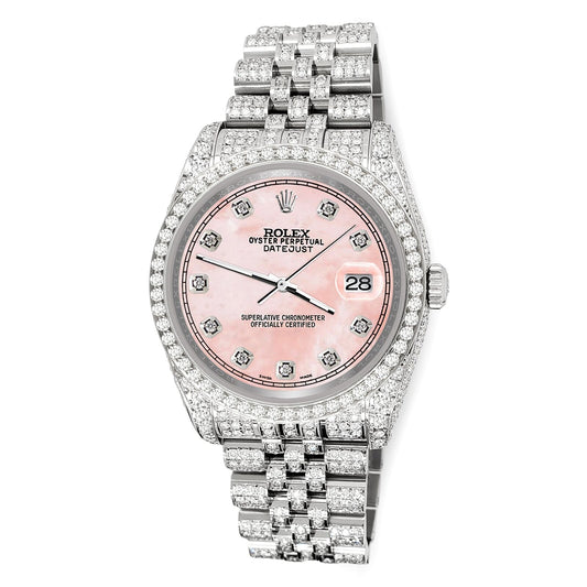 title:Rolex Datejust 36mm 10.2ct Diamond Royal Pink MOP Jubilee Watch  TFJ-142508375;color:not applicable