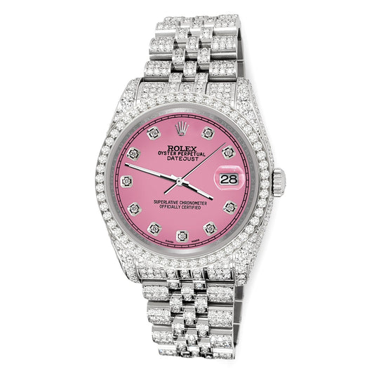 title:Rolex Datejust 36mm 10.2ct Diamond Hot Pink Track Jubilee Watch  TFJ-142508373;color:not applicable