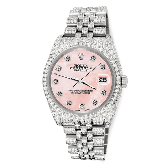 title:Rolex Datejust 36mm 10.2ct Diamond Royal Pink MOP Jubilee Watch TFJ-142508340;color:not applicable