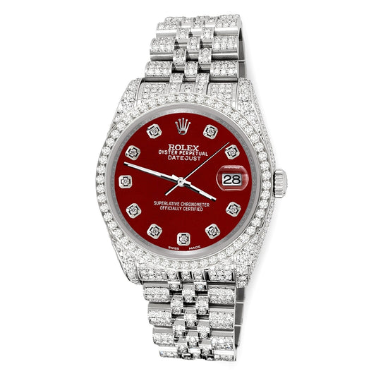 title:Rolex Datejust 36mm 10.2ct Diamond Scarlet Red Jubilee Watch  TFJ-142508336;color:not applicable