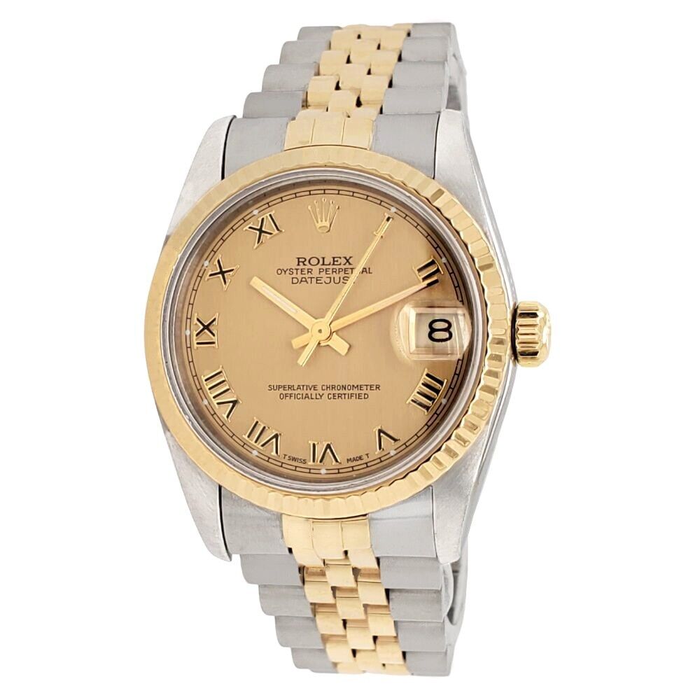 title:Rolex Datejust 31mm 2-tone Factory Champagne Roman Dial Watch TFJ-142508280;color:not applicable