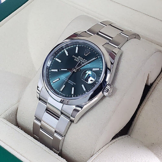 title:Unworn Rolex Datejust 36mm Mint Green Dial Stainless Steel Watch 2022 Box Papers TFJ-142508189;color:not applicable