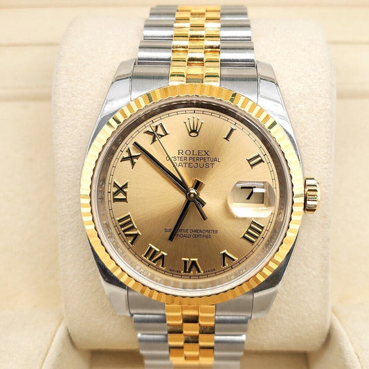 title:Rolex Datejust   Factory Champagne Roman Dial Watch TFJ-142508248;color:not applicable