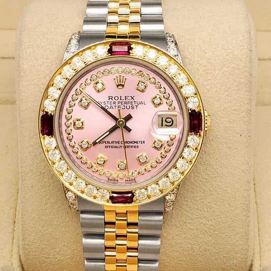 title:Rolex Datejust 31mm 2.32Ct Diamonds/Ruby Watch With Pink Diamond Dial Watch TFJ-142508245;color:not applicable