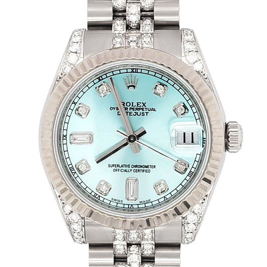 title:Rolex Datejust   Diamonds Watch With Turquoise Baguette Dial   TFJ-142508236;color:not applicable