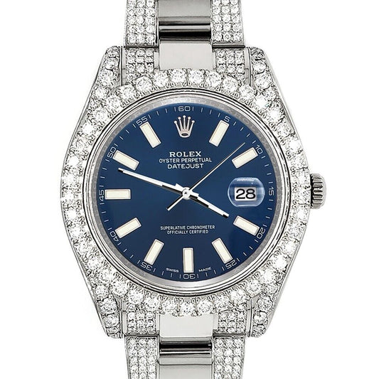 title:Rolex Datejust II  Diamond Bezel/Lugs/Bracelet/Blue Stick  TFJ-142508229;color:not applicable