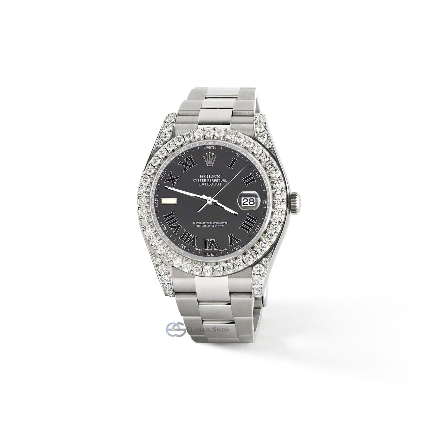 title:Rolex Datejust II 41mm Watch 4.5CT Diamond Watch With Gray Roman Dial TFJ-142508218;color:not applicable