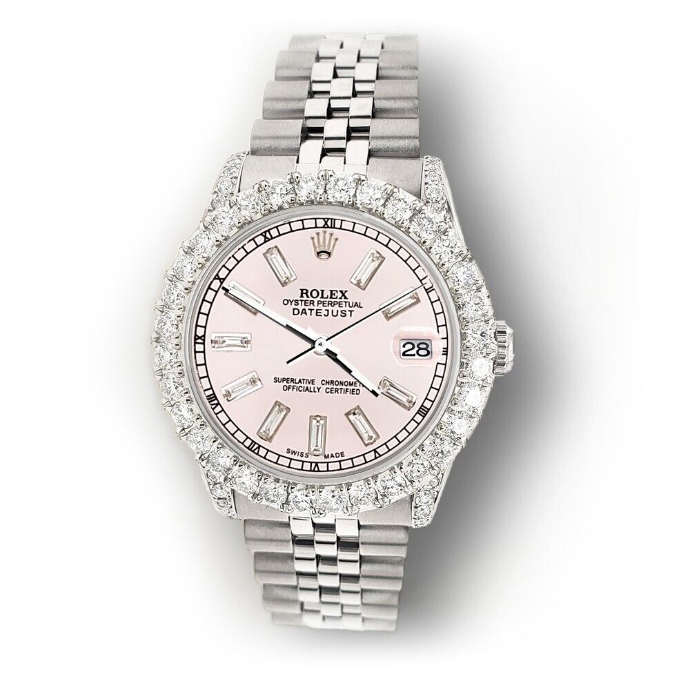 title:Rolex Datejust Diamond Bezel/Lugs/Orchid Pink Baguette Dial Watch TFJ-142507932;color:not applicable