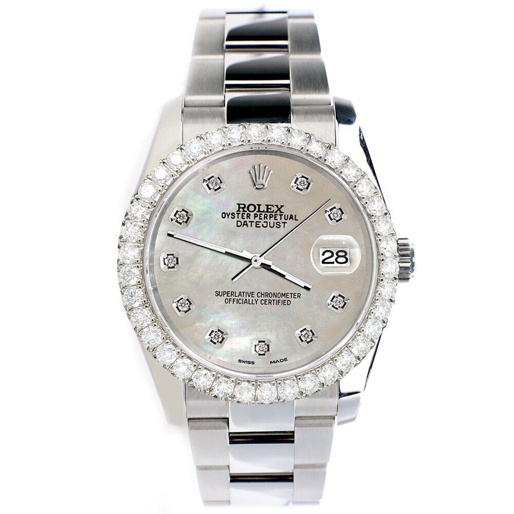 title:Rolex Datejust   Diamond Bezel/Champagne MOP Diamond Dial Watch TFJ-142507905;color:not applicable