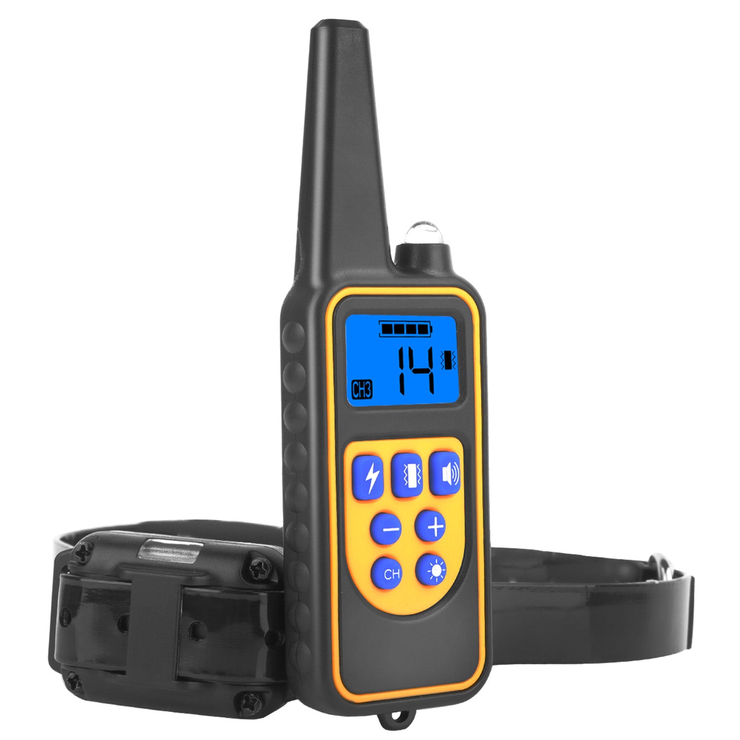 title:Dog Training Collar IP67 Waterproof Pet Trainer 300mAh Rechargeable 875 Yard Remote Control 4 Modes Adjustable Level;color:not applicable