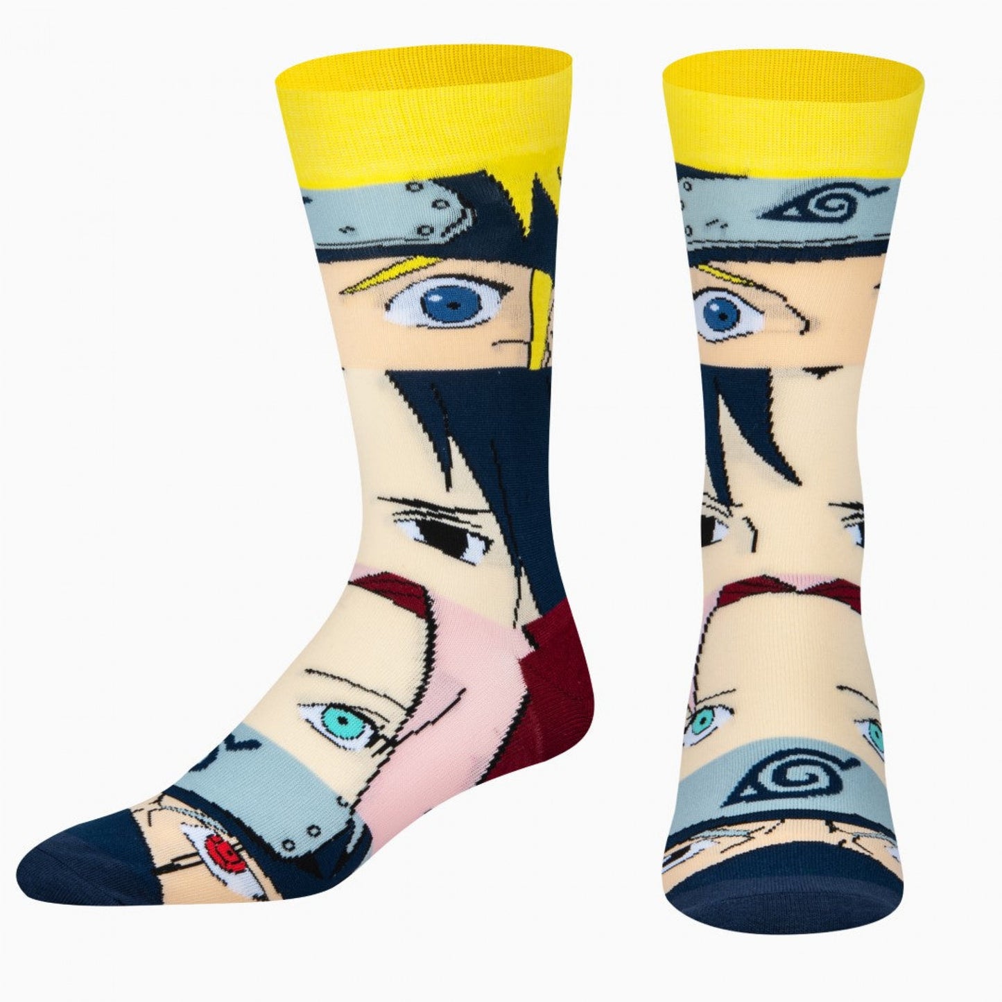 title:Naruto Shippuden Character Mash-Up Crew Socks;color:Multi-Color