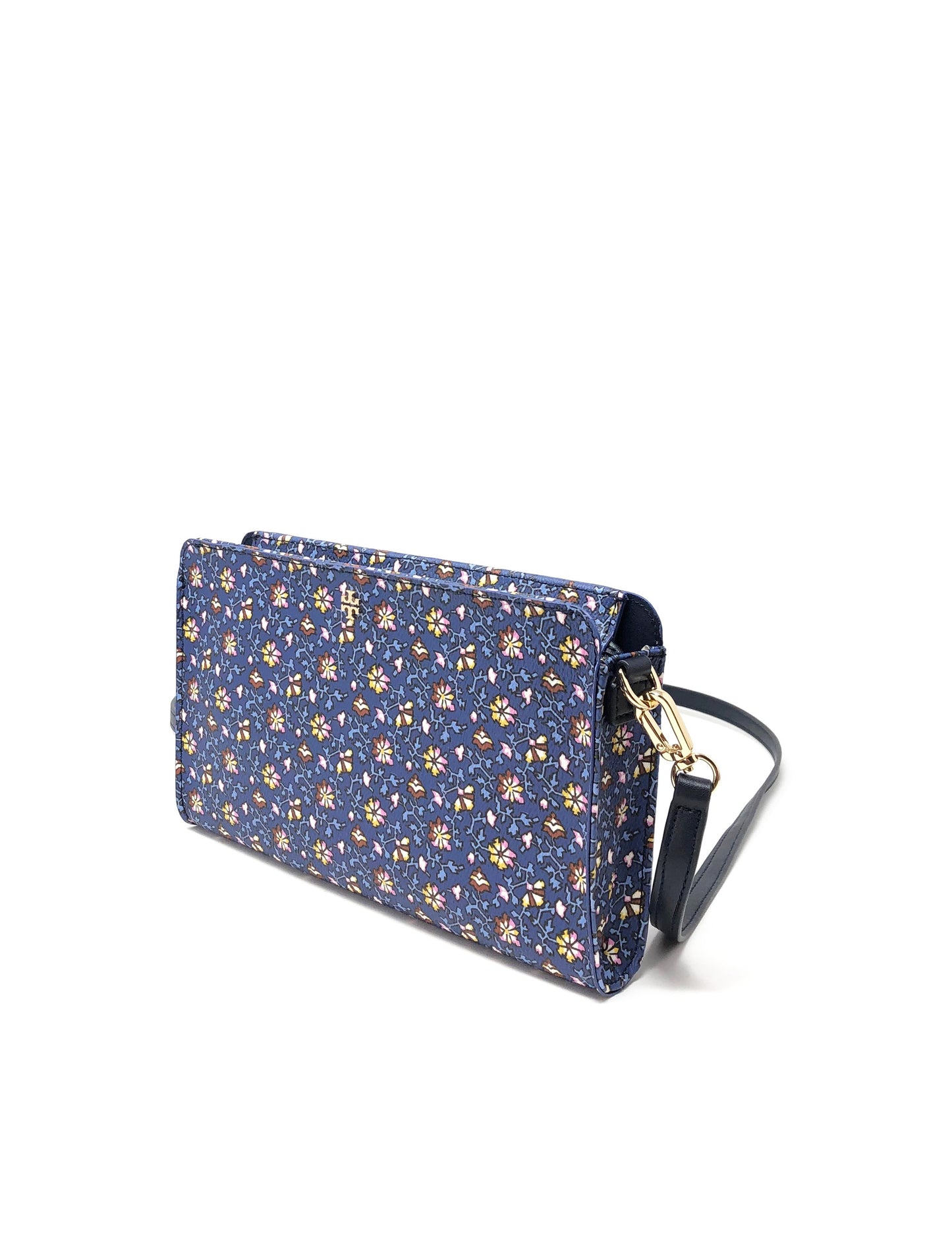 Tory Burch Blue Wild Pancy Kerrington Wallet Crossbody