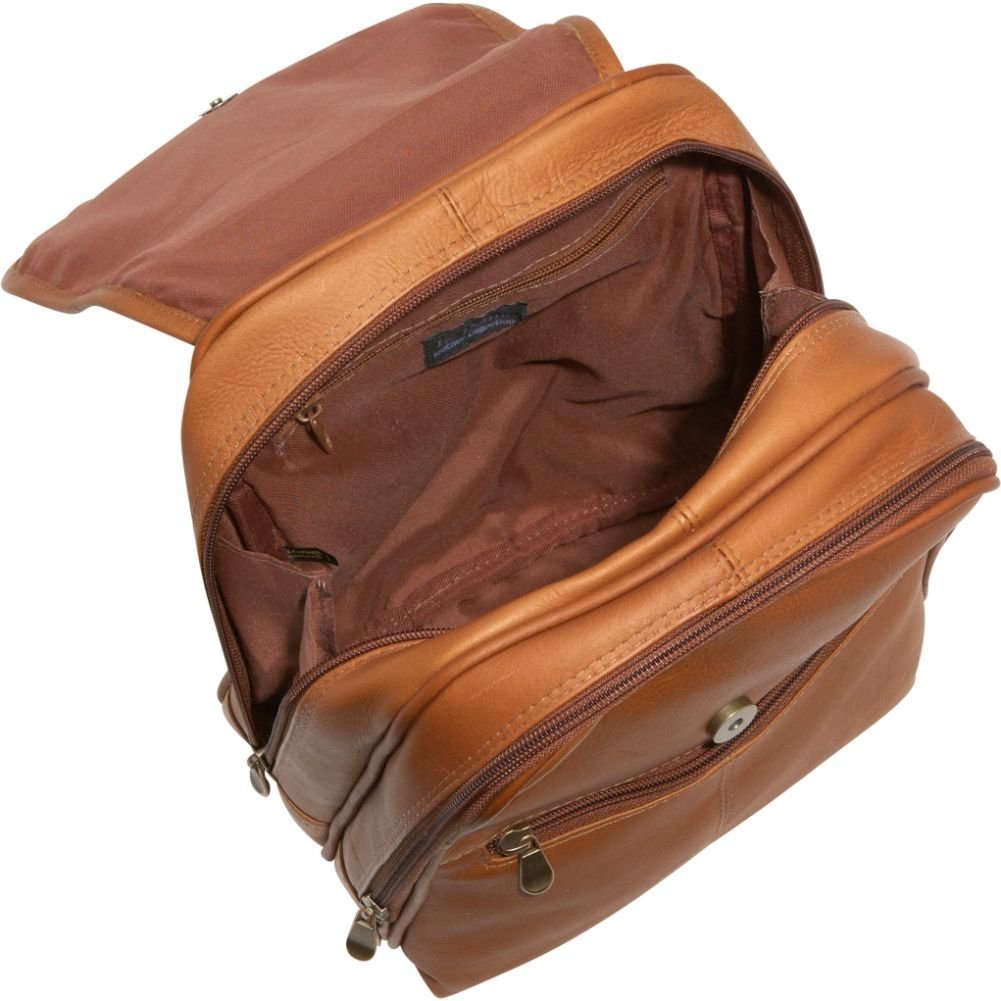 title:Le Donne Leather Woman's Organizer Backpack/Purse;color:TAN