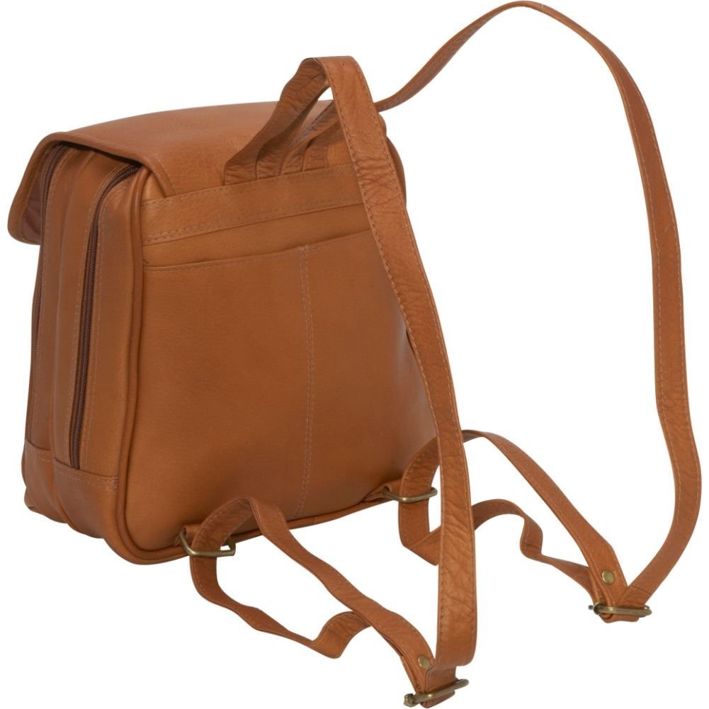 title:Le Donne Leather Woman's Organizer Backpack/Purse;color:CAFE