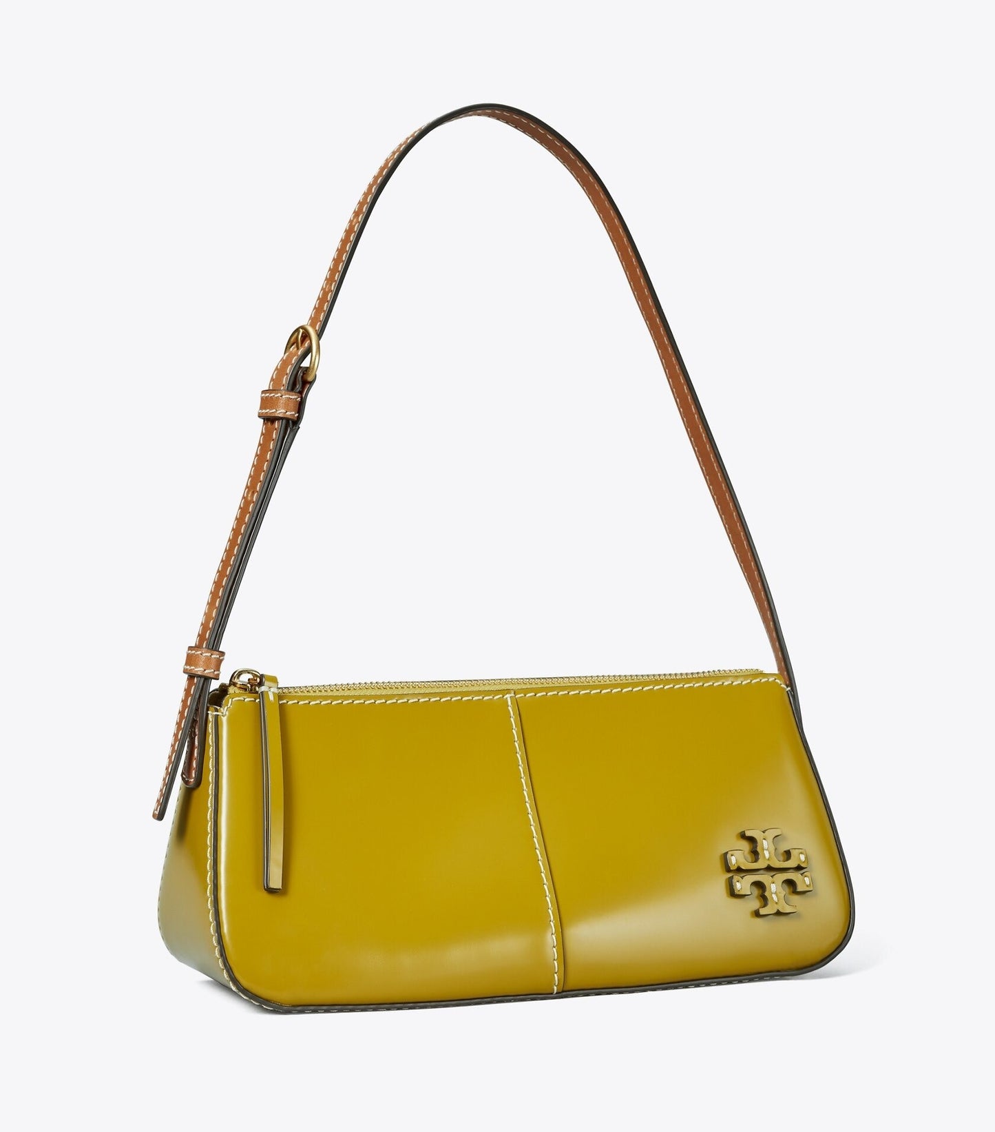 Tory Burch 
Island Palm McGraw Spazzolato Wedge Shoulder Bag