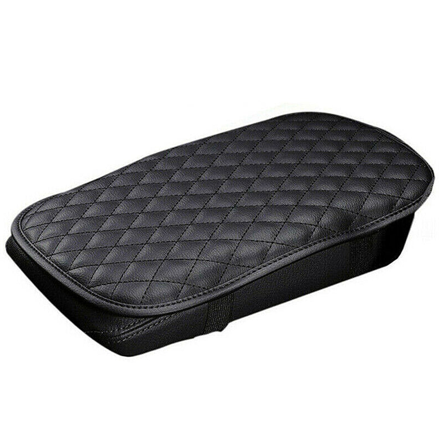 title:Car Armrest Pad Cover PU Leather Auto Center Console Seat Box Cover Protector Car Accessories Armrest Cushion Pad Fit For Vehicle SUV Truck Car;color:Black