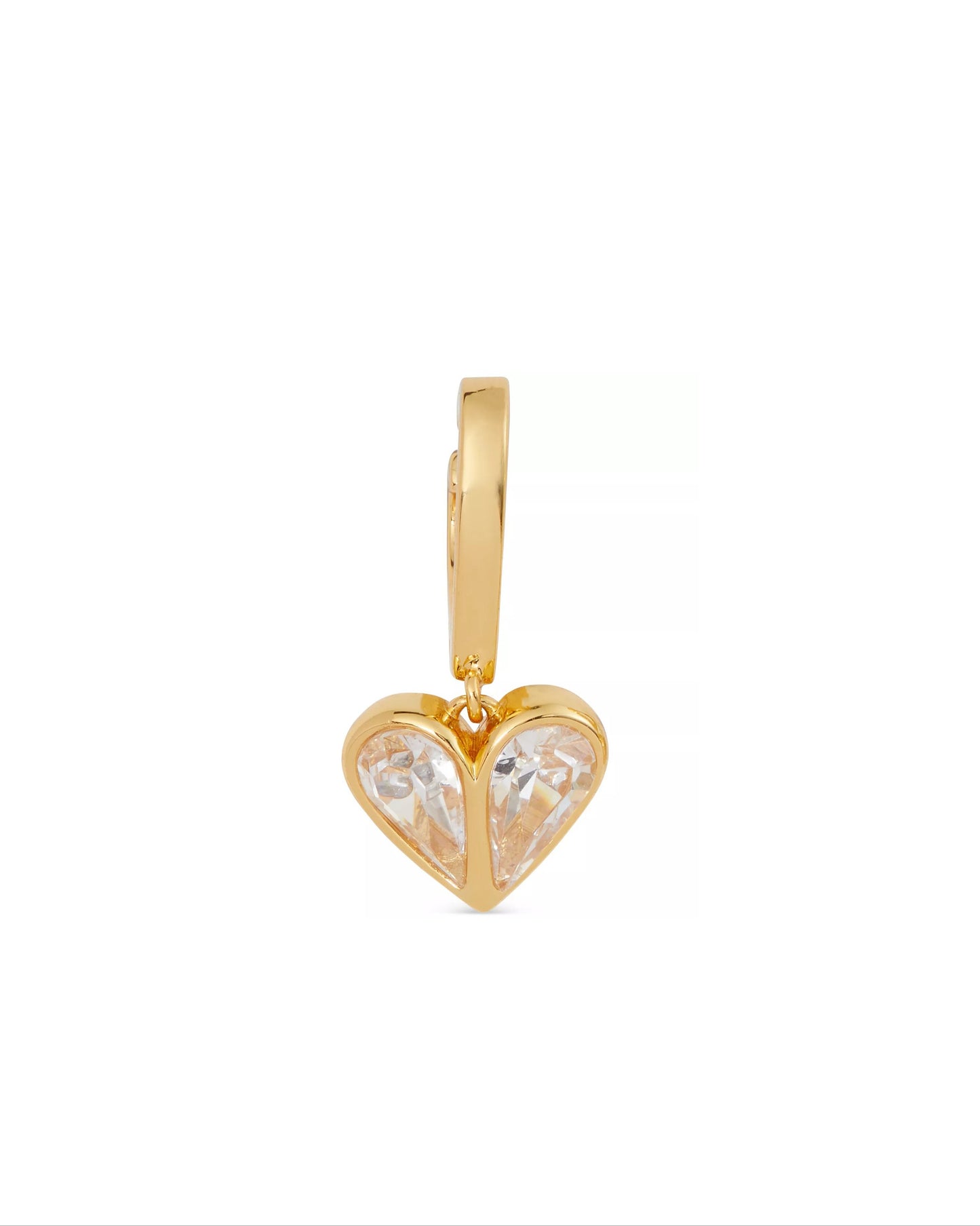 Kate Spade Heart Charm Huggie Hoop Earrings