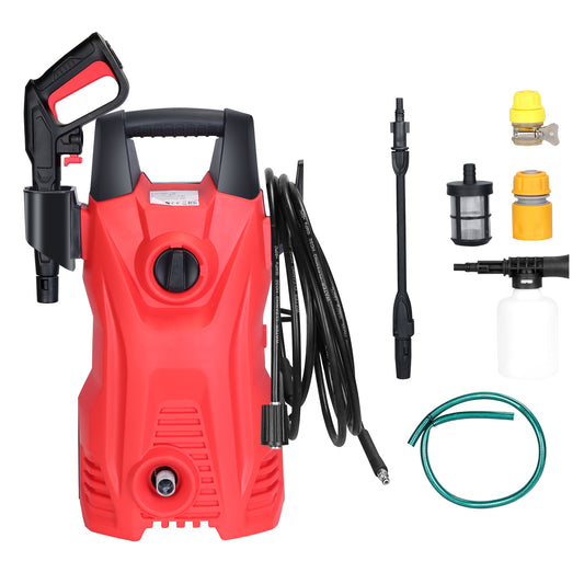 title:Electric High Pressure Washer 3000PSI Max 2.6GPM Powerful Car Washer Pressure Cleaner with Adjustable Spray Nozzle Soap Dispenser IPX5 Waterproof for;color:Red