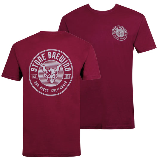 title:Stone Brewing Criterion Maroon Tee Shirt;color:Red