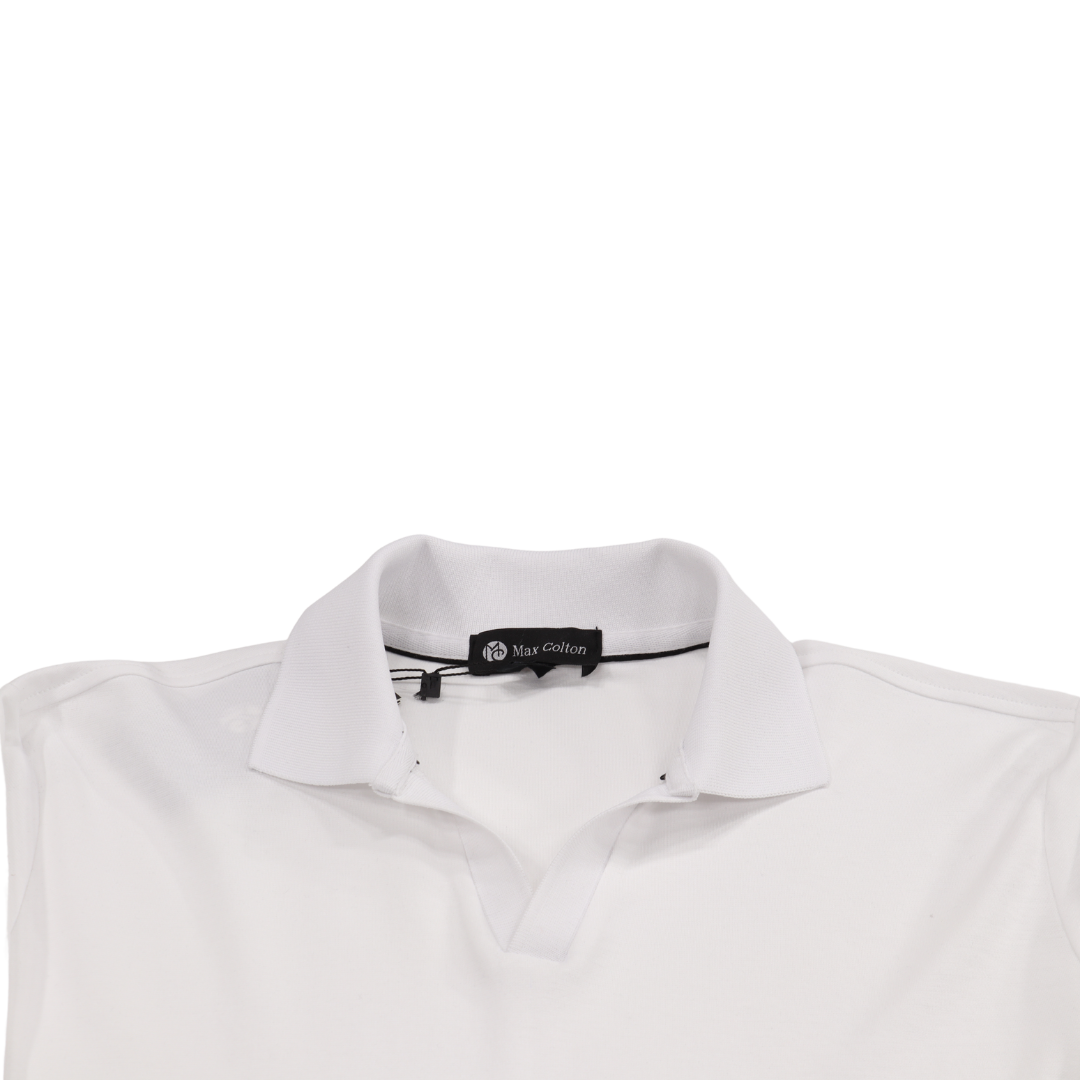 Max Colton White Long Sleeve Collar Shirt