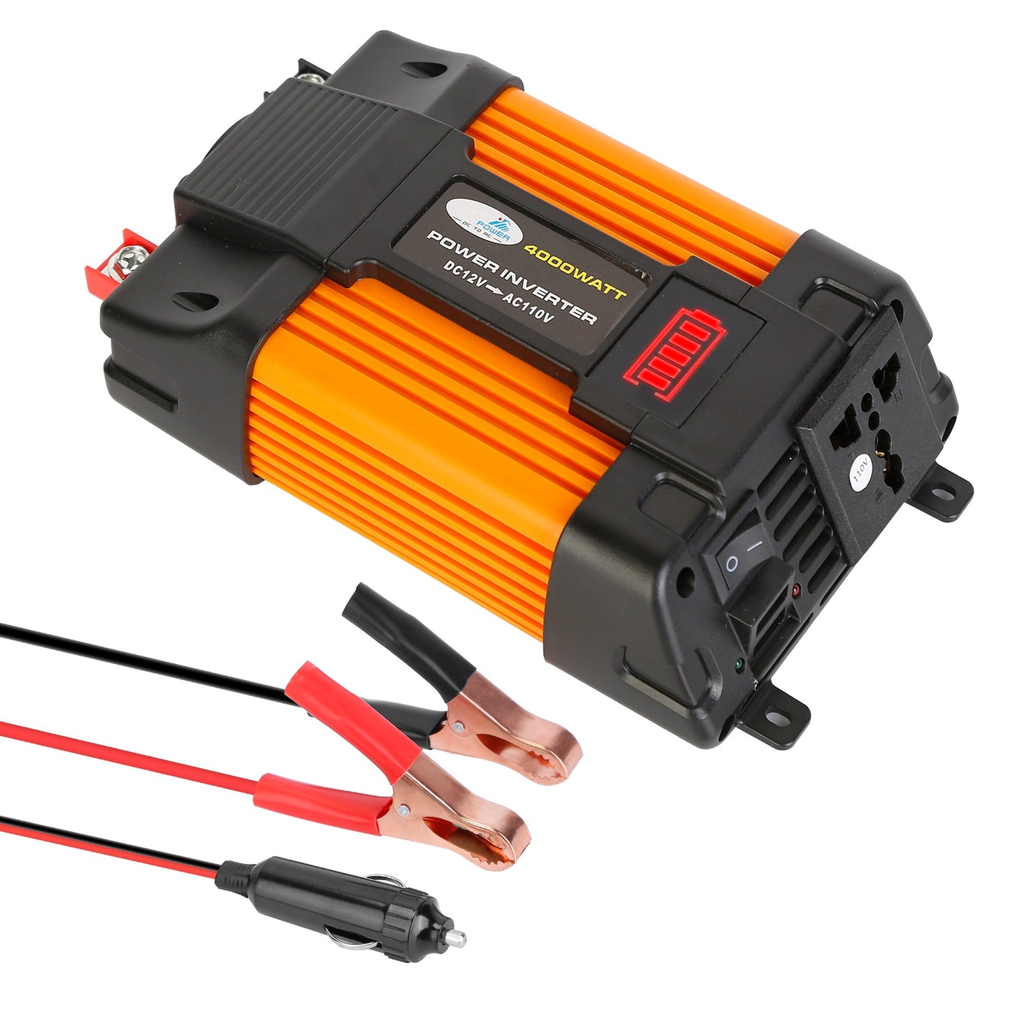 title:500W Continuous Power Inverter DC 12V To AC 110V Car 4000w Peak Power Inverter w/ Dual 5V 2.1A USB Ports For RV Caravan Truck Laptop;color:not applicable