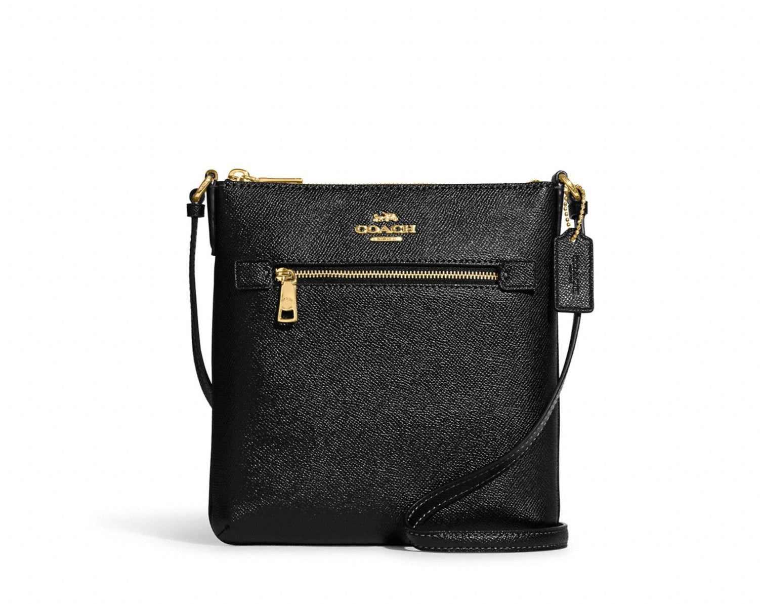 title:Coach Women's Black Mini Rowan File Bag;color:Black