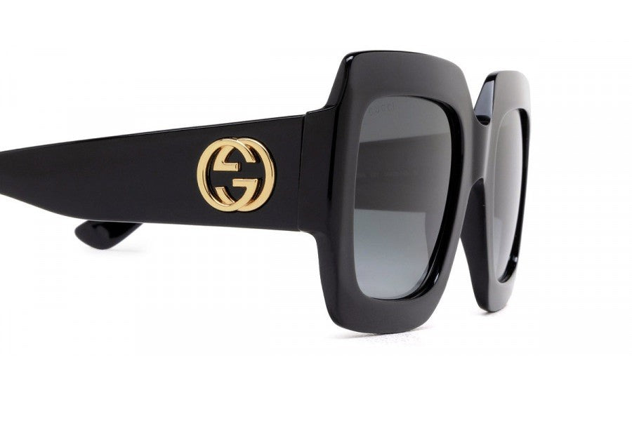 Gucci Oversized Square Frame Sunglasses 54MM - Black/Grey Gradient