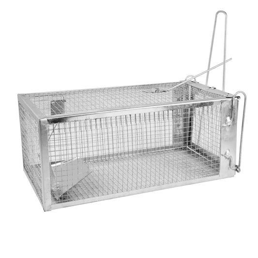 title:Rat Trap Cage Humane Live Rodent Trap Cage Galvanized Iron Mice Mouse Control Bait Catch with Detachable U Shaped Rod;color:not applicable