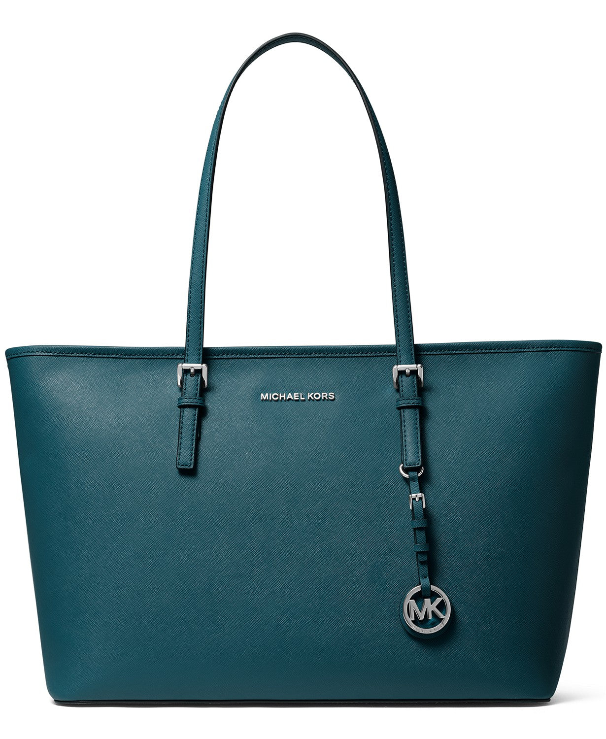 title:Michael Kors Women's Dark Mountain Jet Set Travel Medium Top-Zip Multifunction Tote;color:Dark Mountain