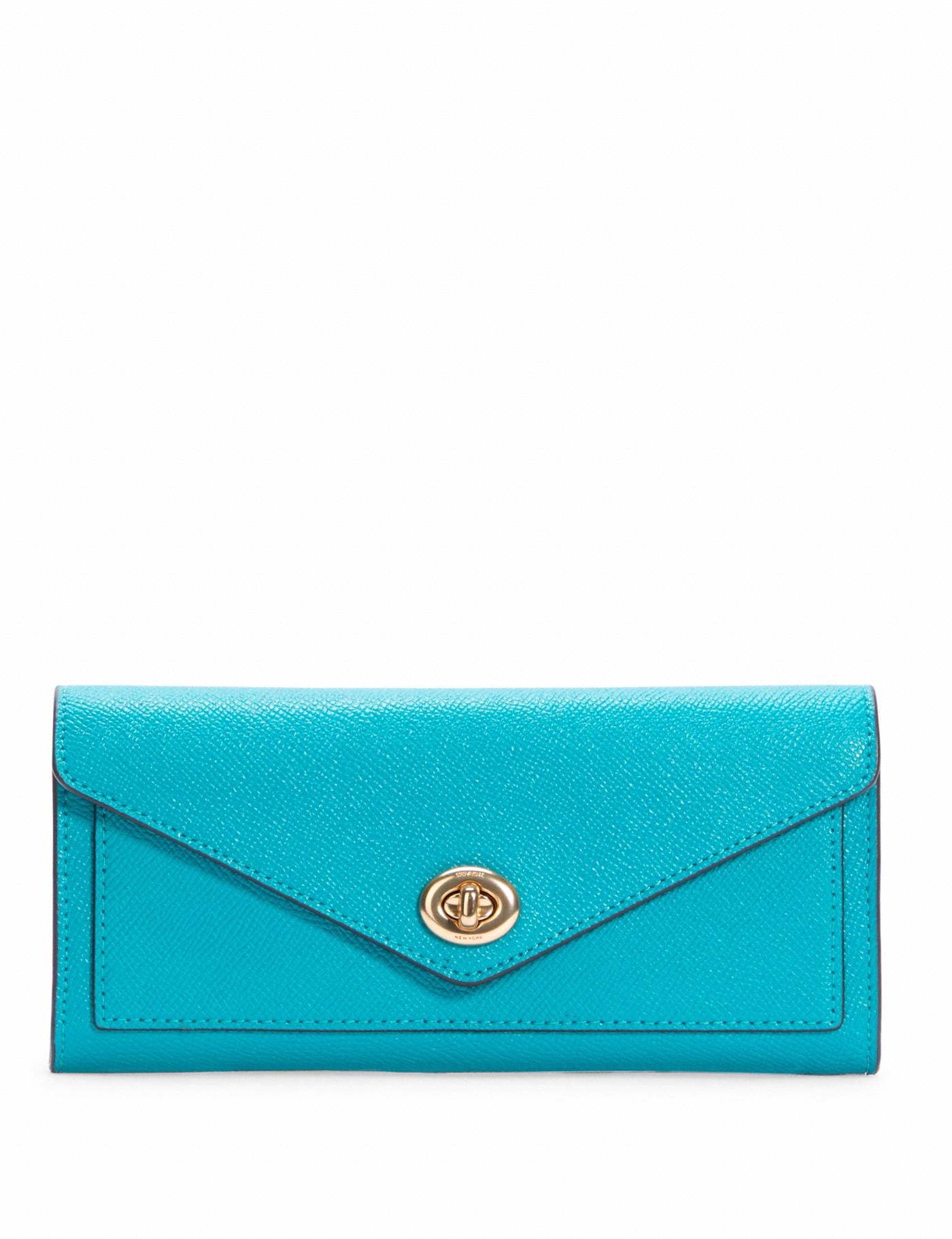 title:Coach Women's Envelope Wallet;color:Teal