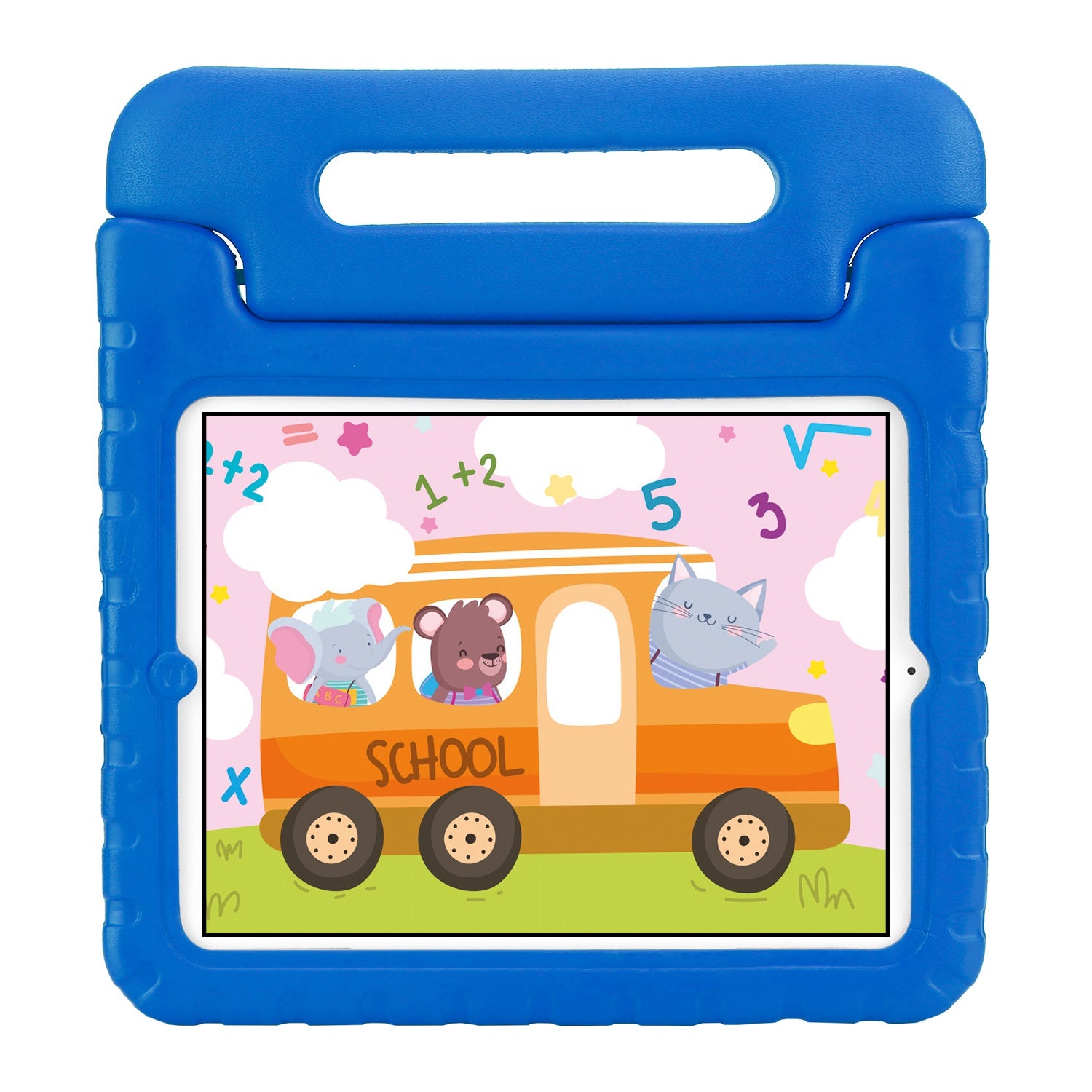 title:Protective Case Fit For iPad 2 3 4 Shockproof Hard Kid Tablet PC Protection Cover W/ Foldable Handle;color:Blue